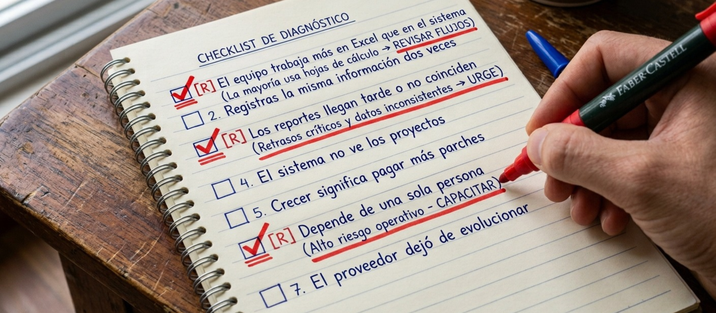 Checklist de señales para decidir si cambiar mi ERP.